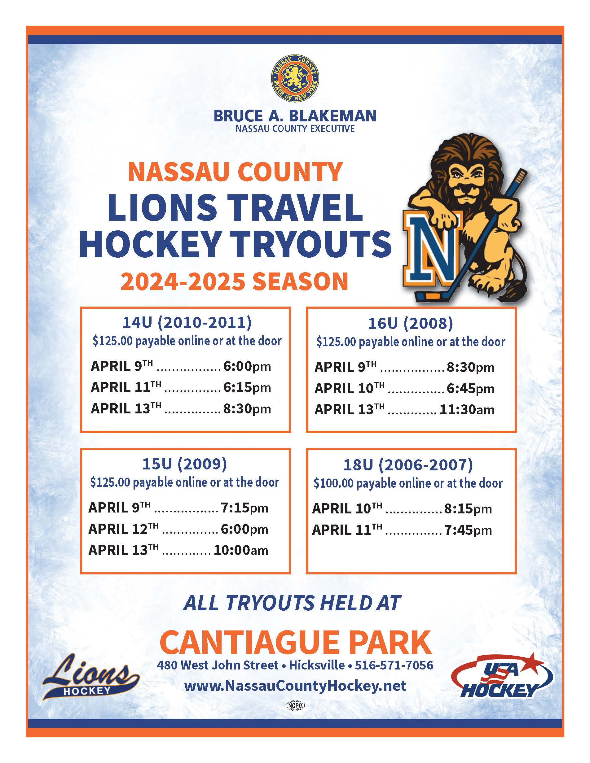 Lions Travel TRYOUTS 2024-25