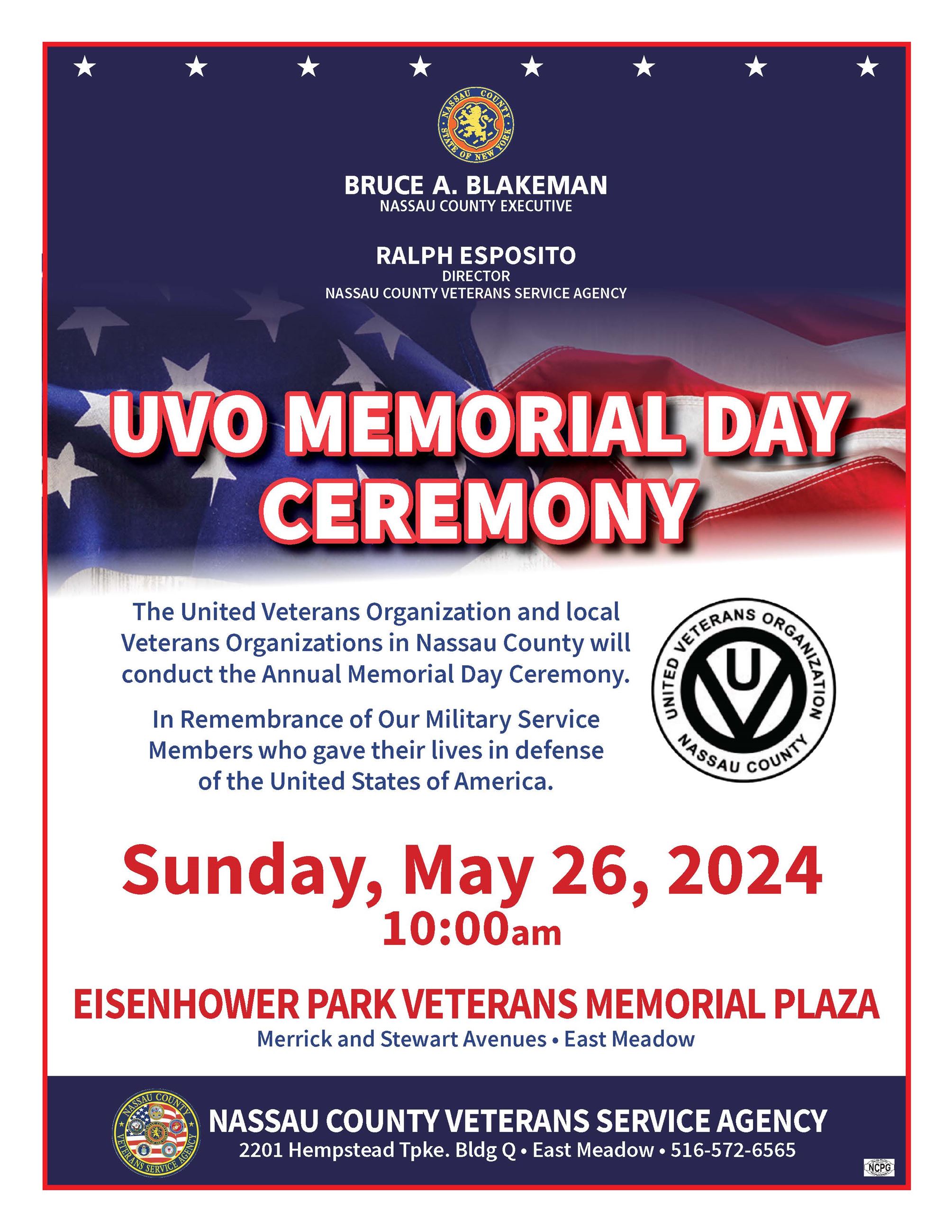 UVO Memorial Day Flyer 2024