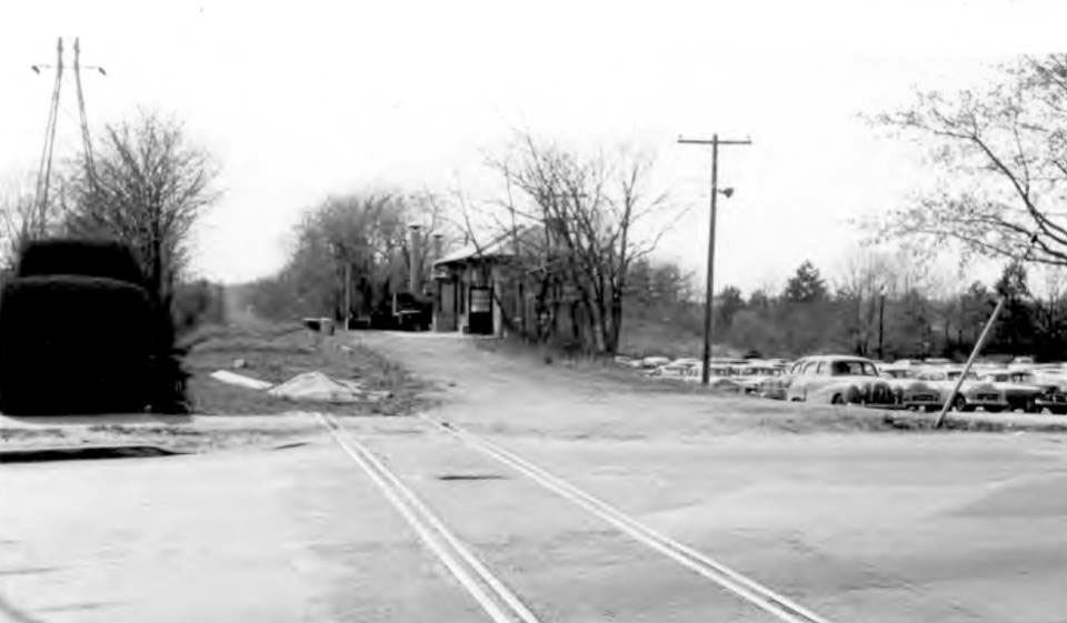 Black and white image of street