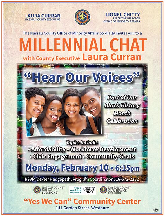 Millennial Chat w County Executive Curran Flyer 2020
