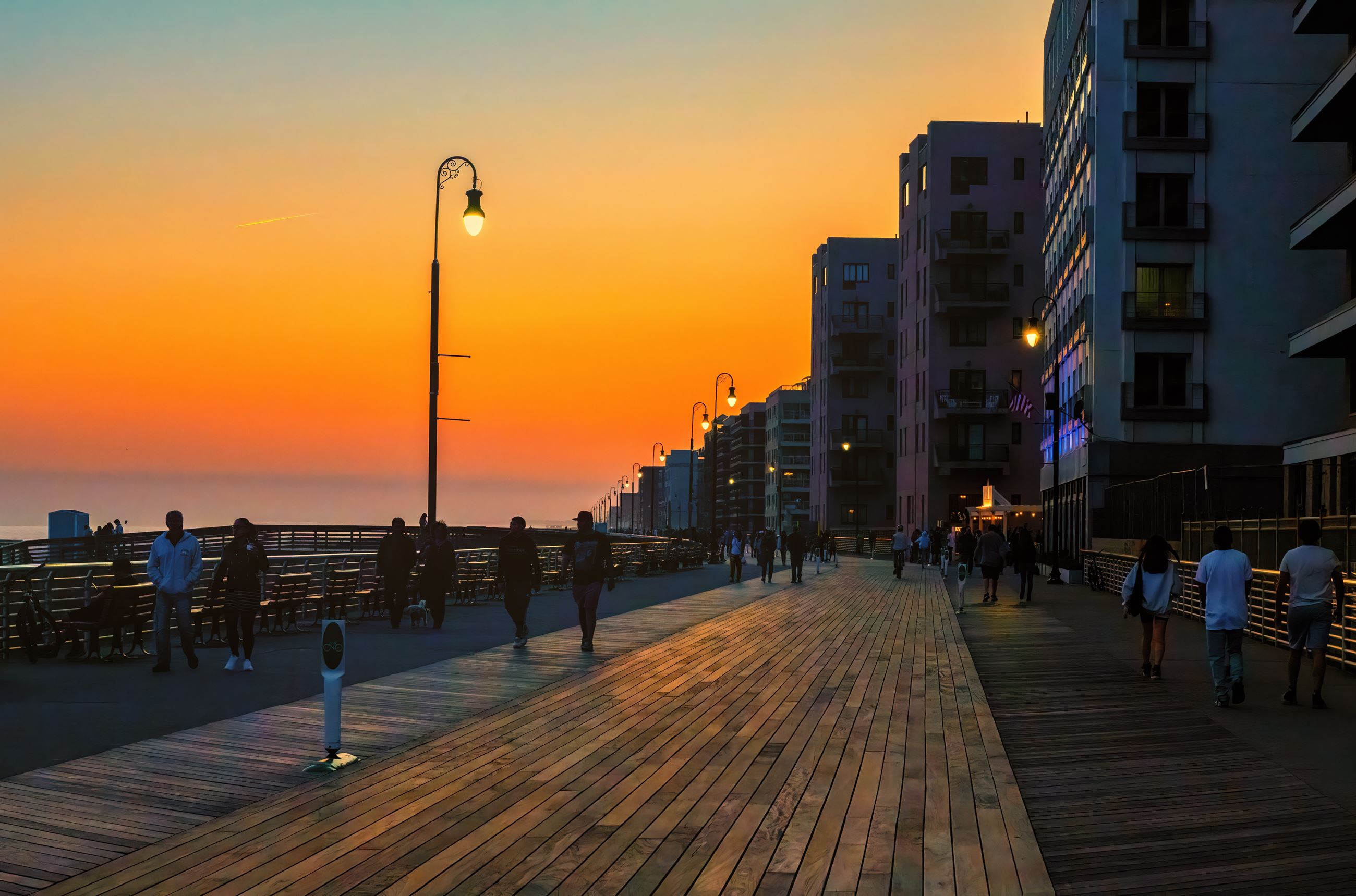 Long Beach Boardwalk Sunset