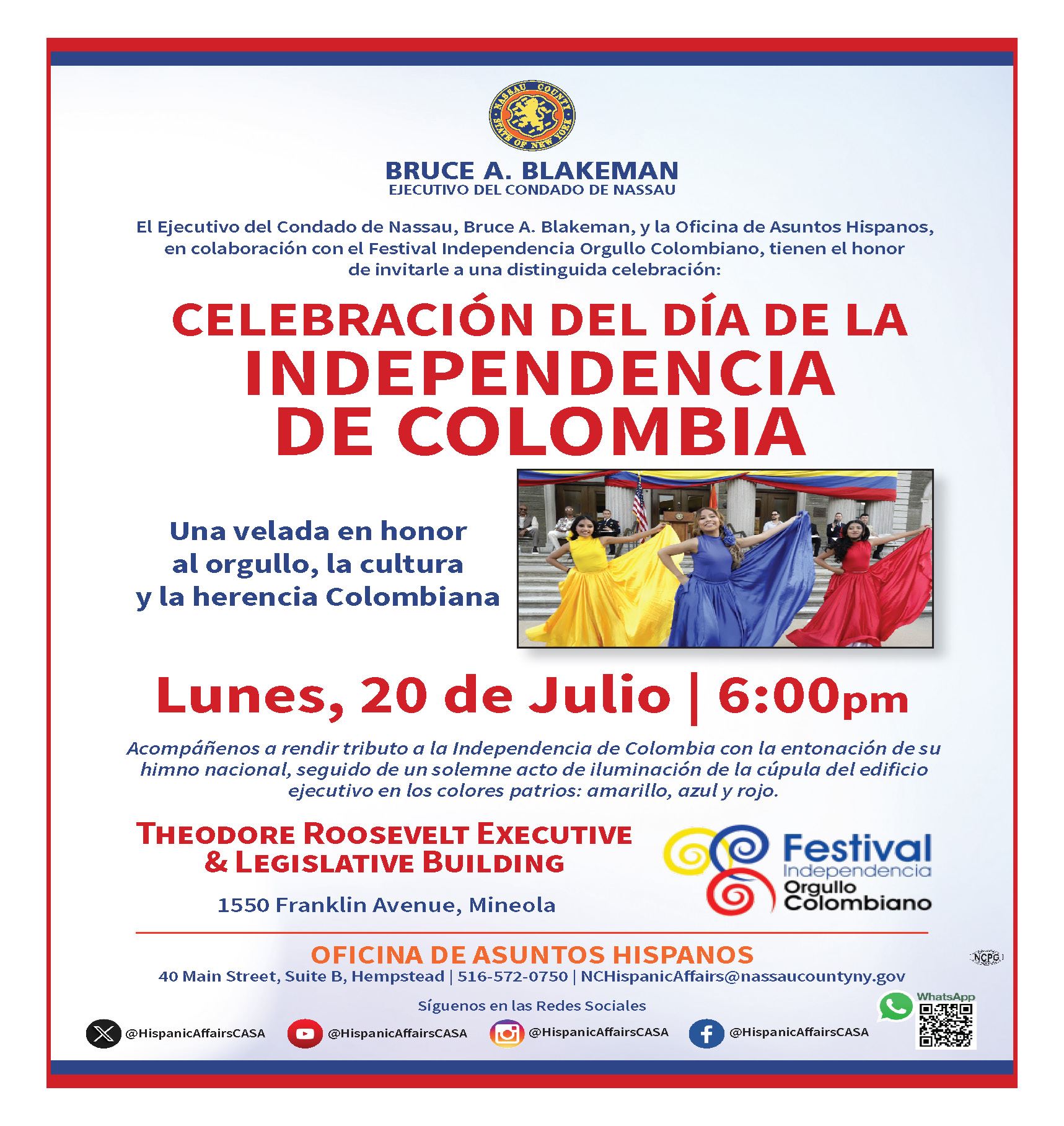 Colombian Independence SPA 2026 8.5 x 11