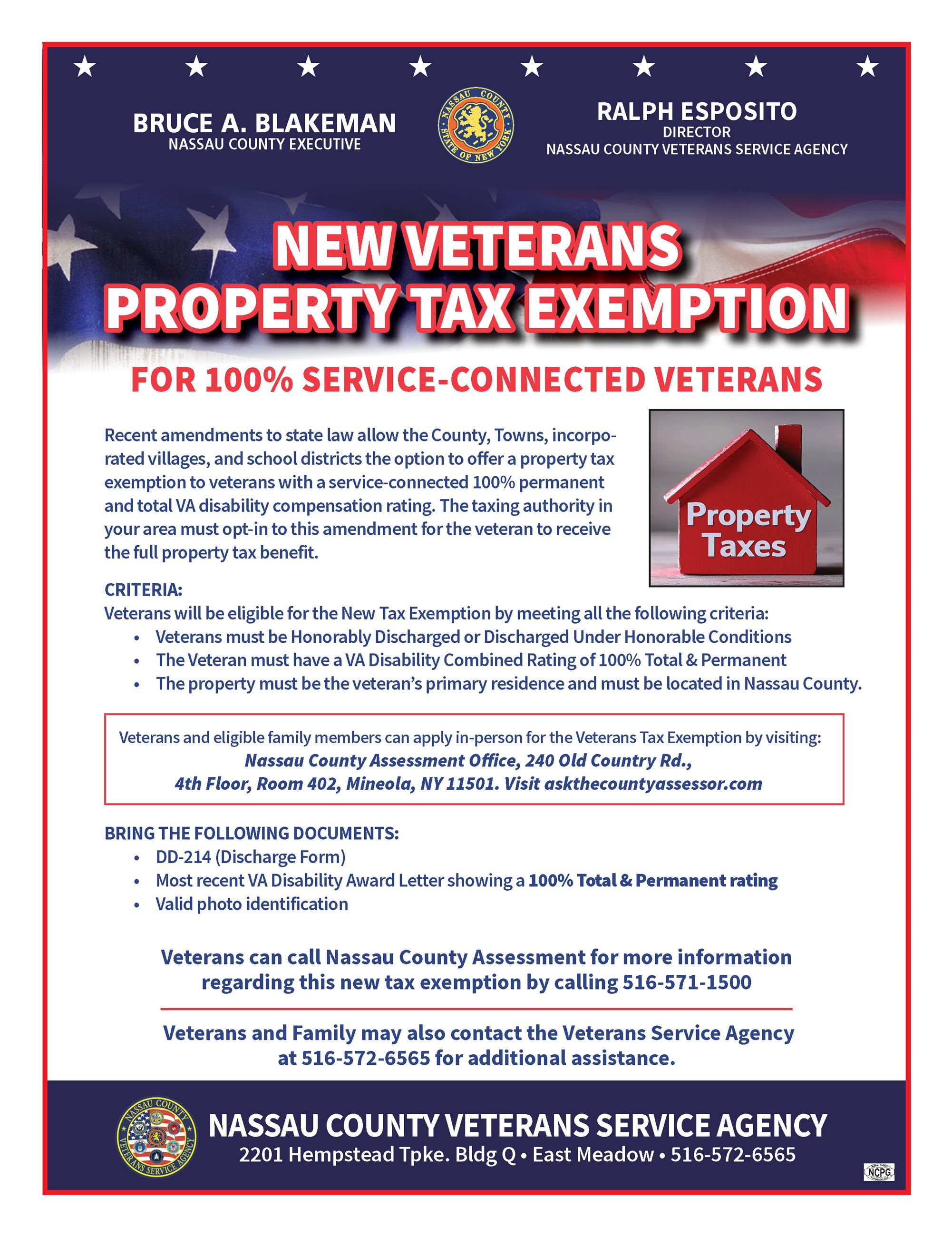 VSA Property Tax 100 Exempt 2026