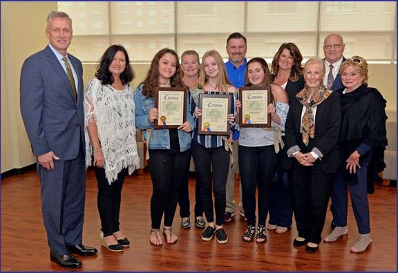 LEGISLATOR NICOLELLO HONORS  LOCAL GIRL SCOUTS FOR SILVER AWARD PROJECT
