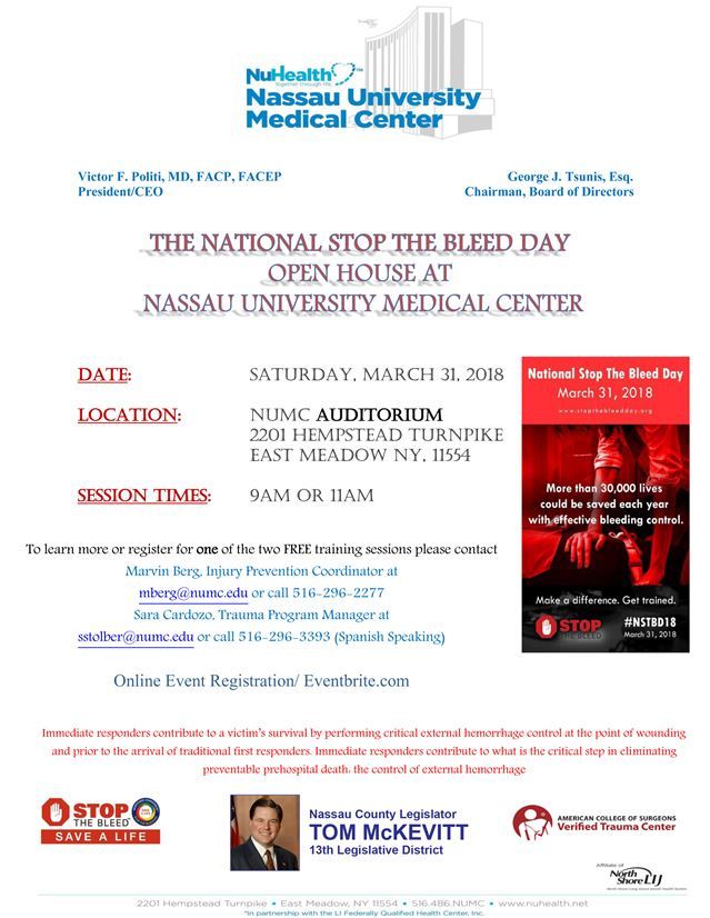 The national Stop The Bleed Day Open House AT NUMC