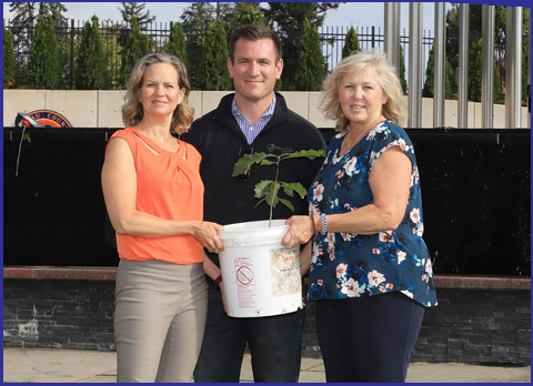 Ford joined with County Executive Curran accept a white oak tree sapling