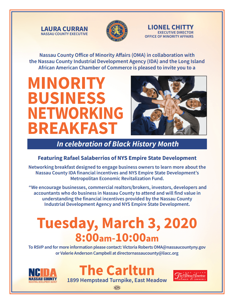 Minority Networking Breakfast 2020 Opens in new window