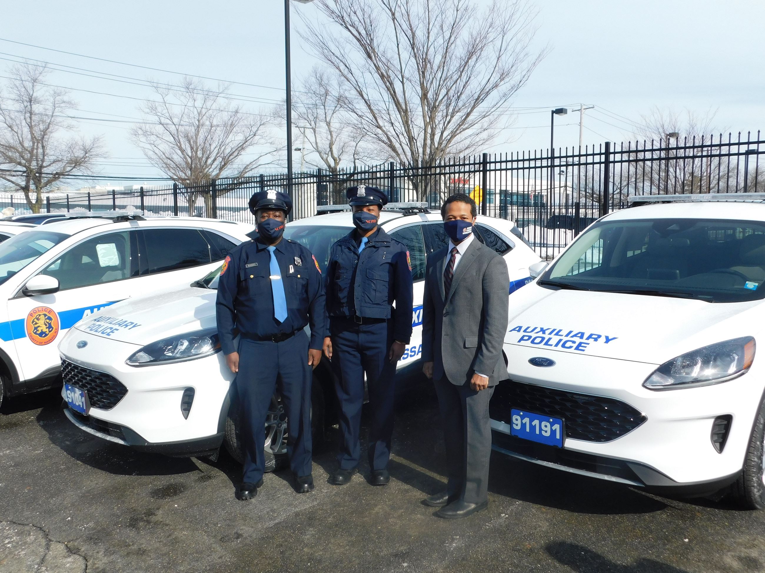 Legislator Carrié Solages Unveils, NCPD Unveil Eight New Auxiliary Police Vehicles for 5th Precinct
