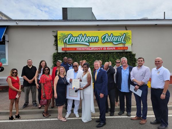 Legislator Debra Mule Welcomes Caribbean Island Restaurant  Bar to Freeports Nautical Mile pr pic2