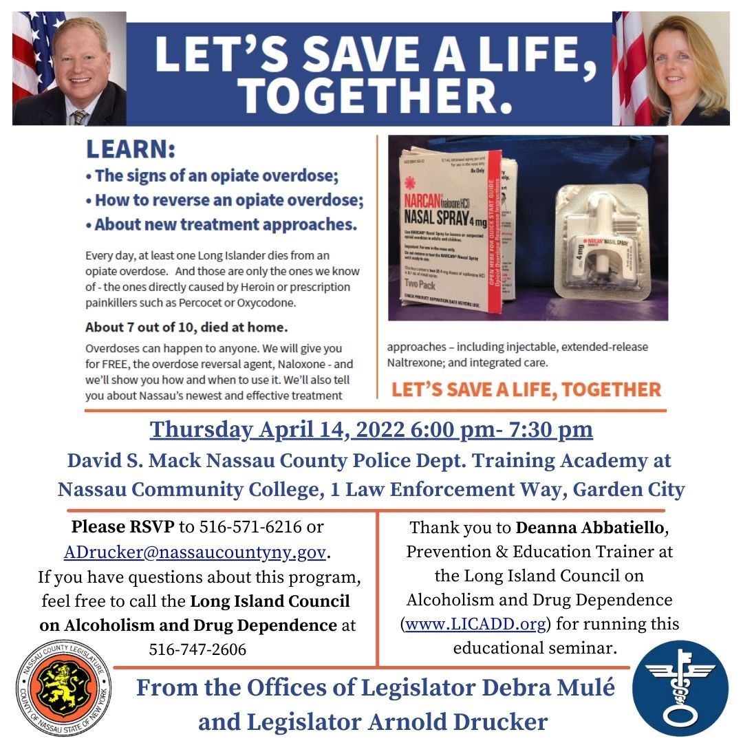 narcan training updated flyer