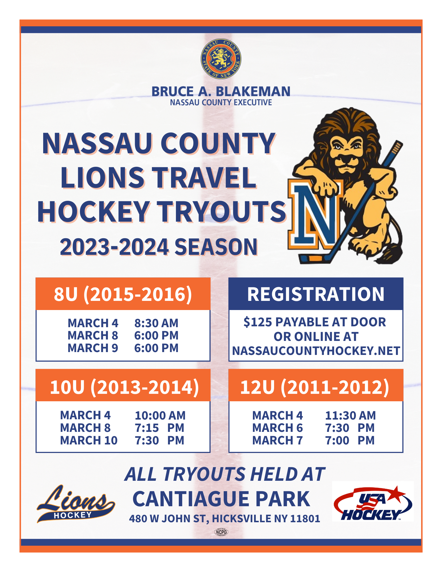 2023-24 NC Lions Hockey Tryouts Opens in new window