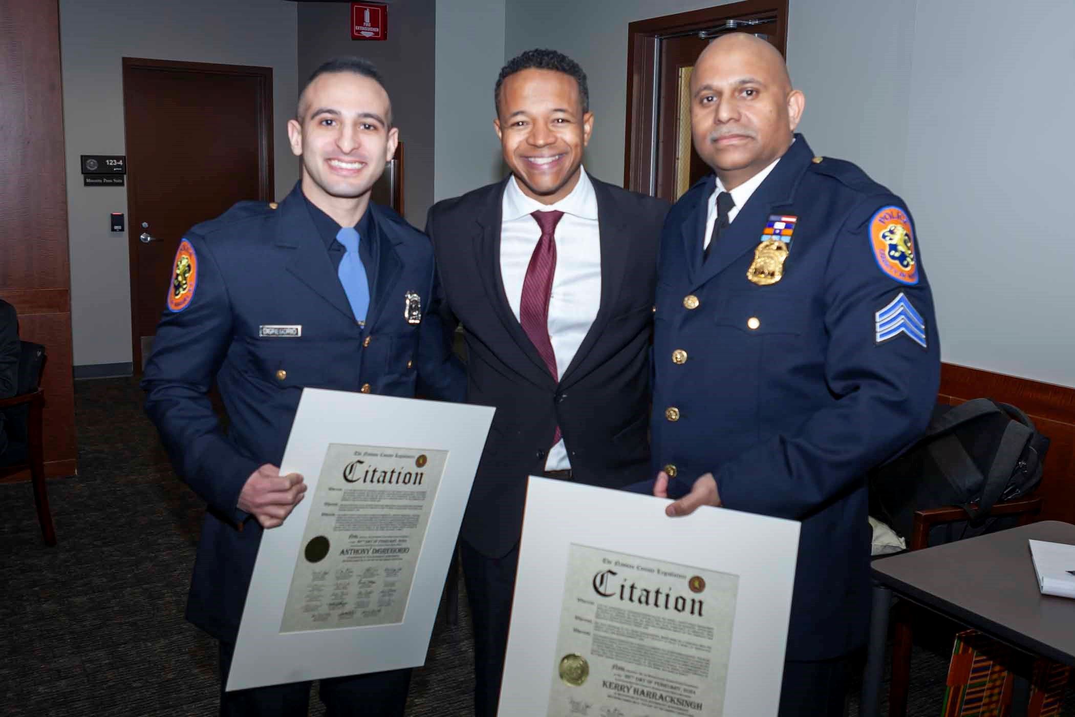 Top Cops February 2024 - Honorees with Legis Solages