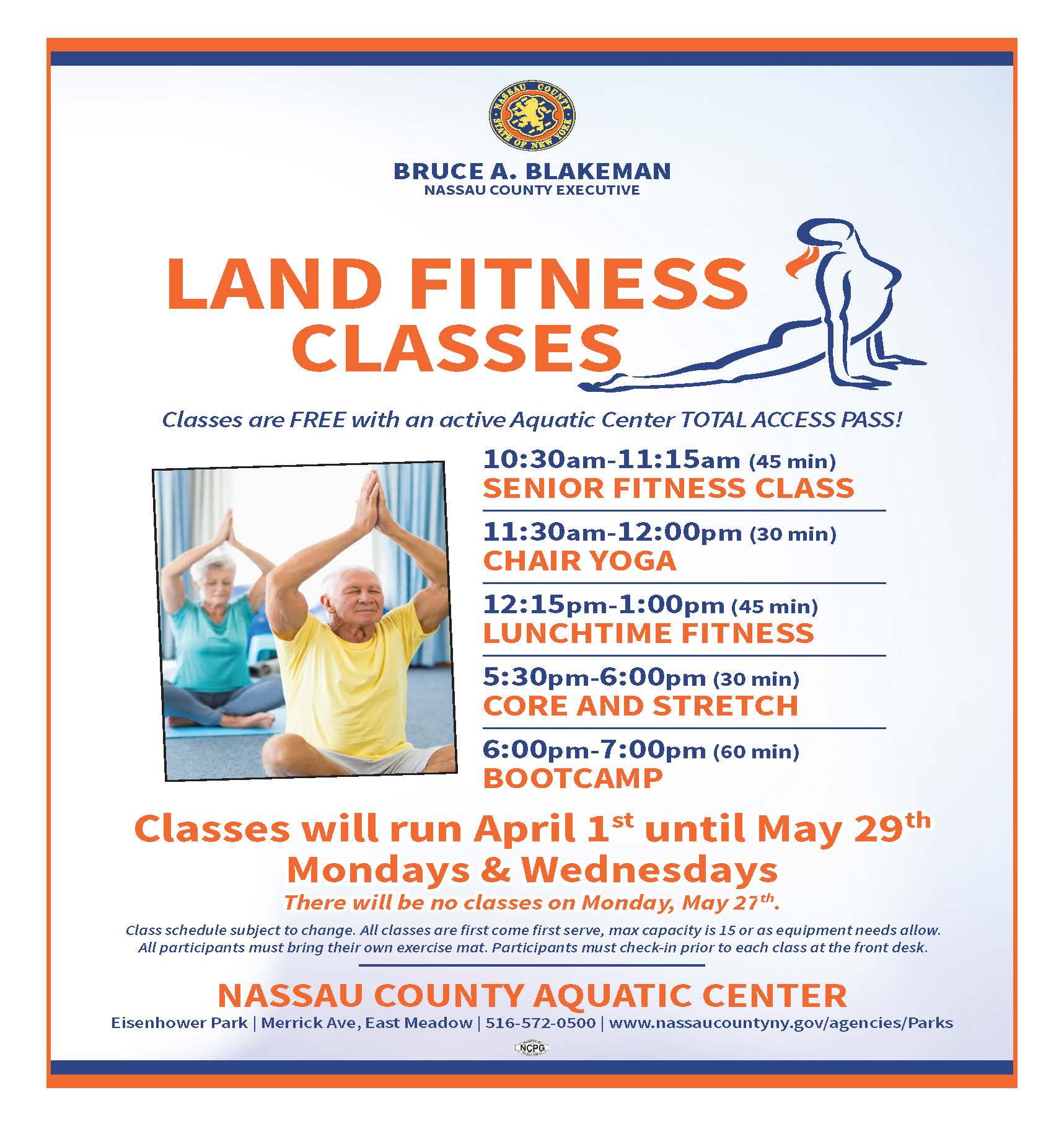 Land Fitness Classes April-May 2024