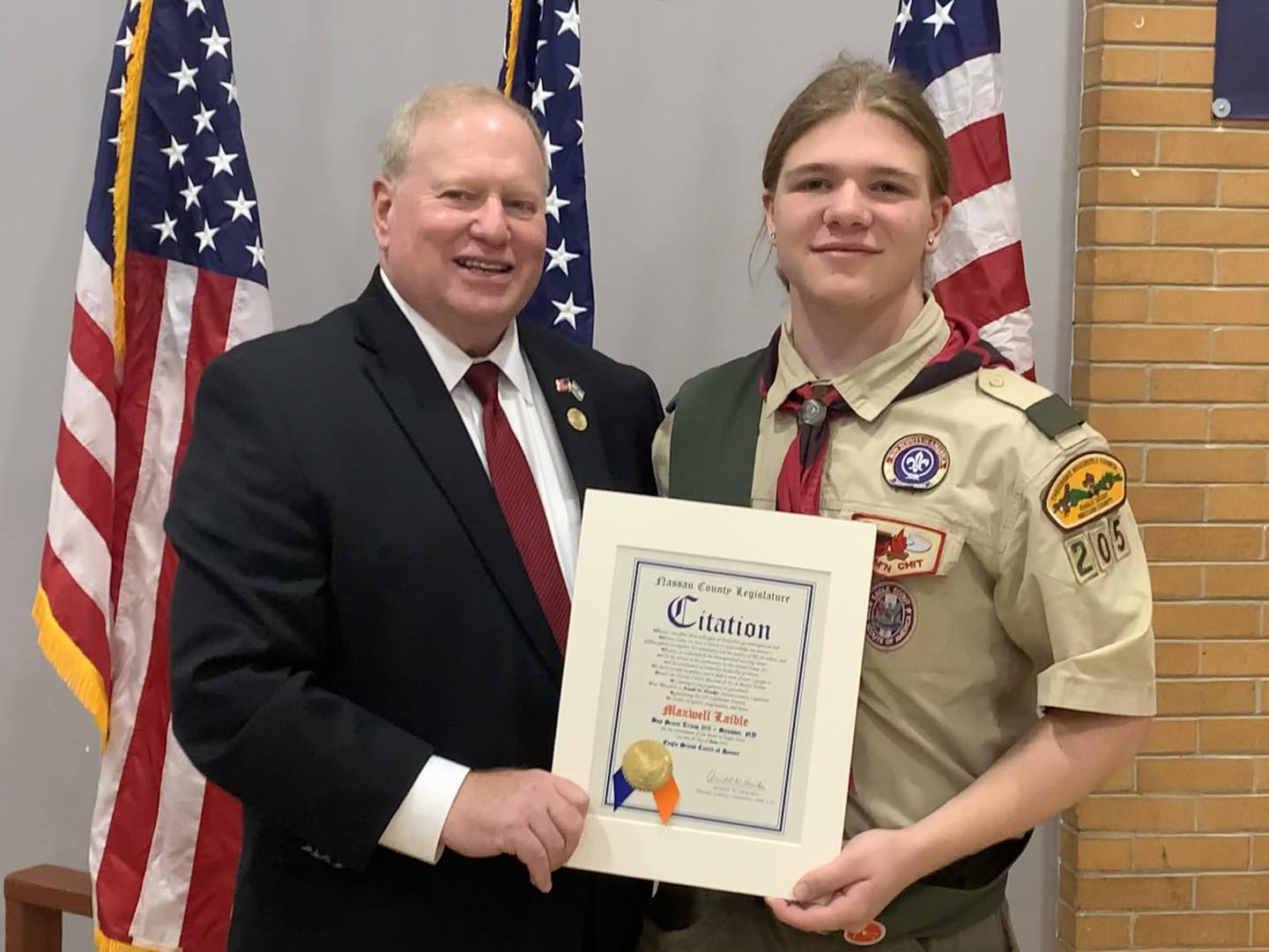 Legislator Drucker - Syosset Eagle Scout 1