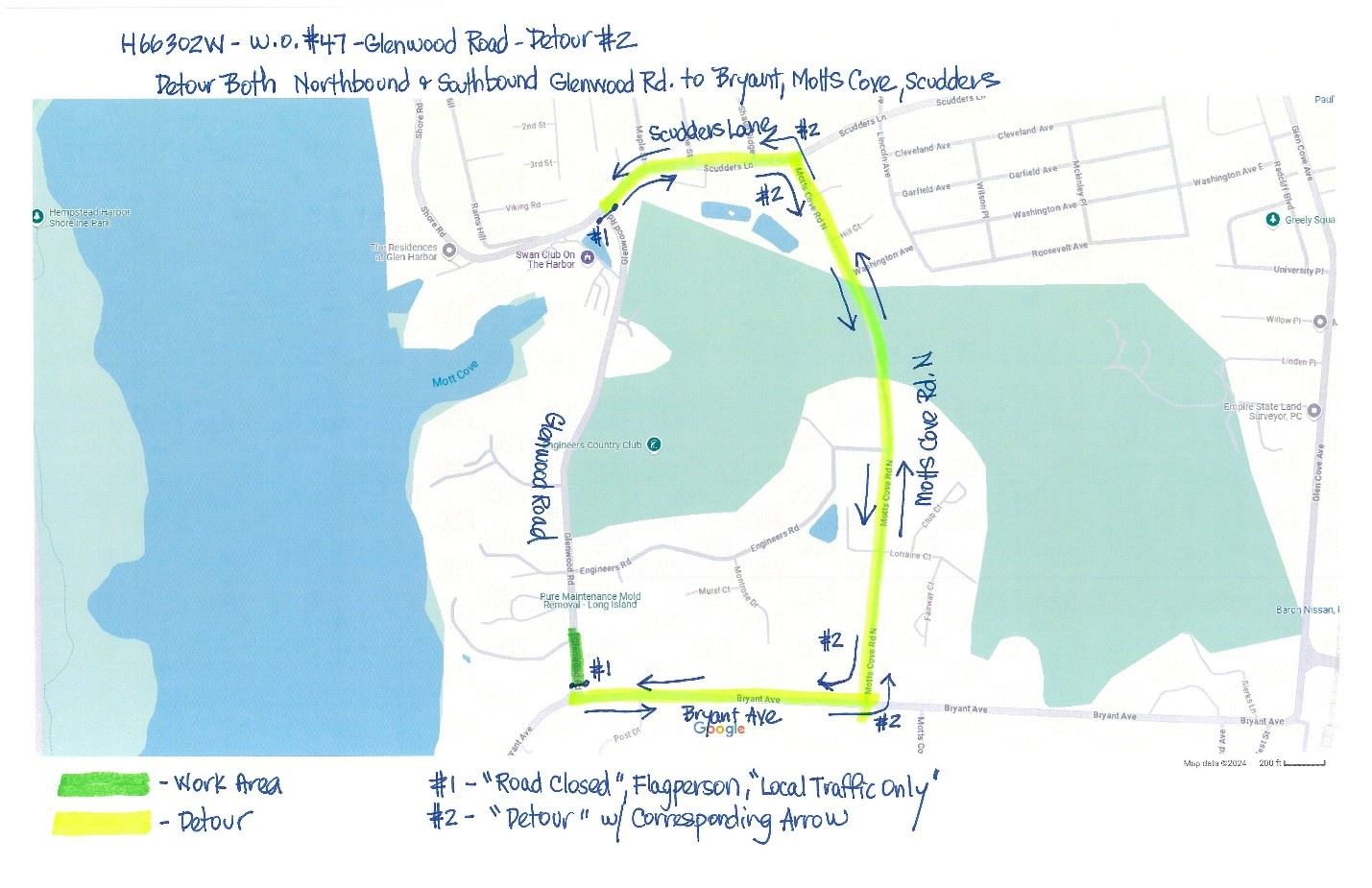 Glenwood Road Work Map