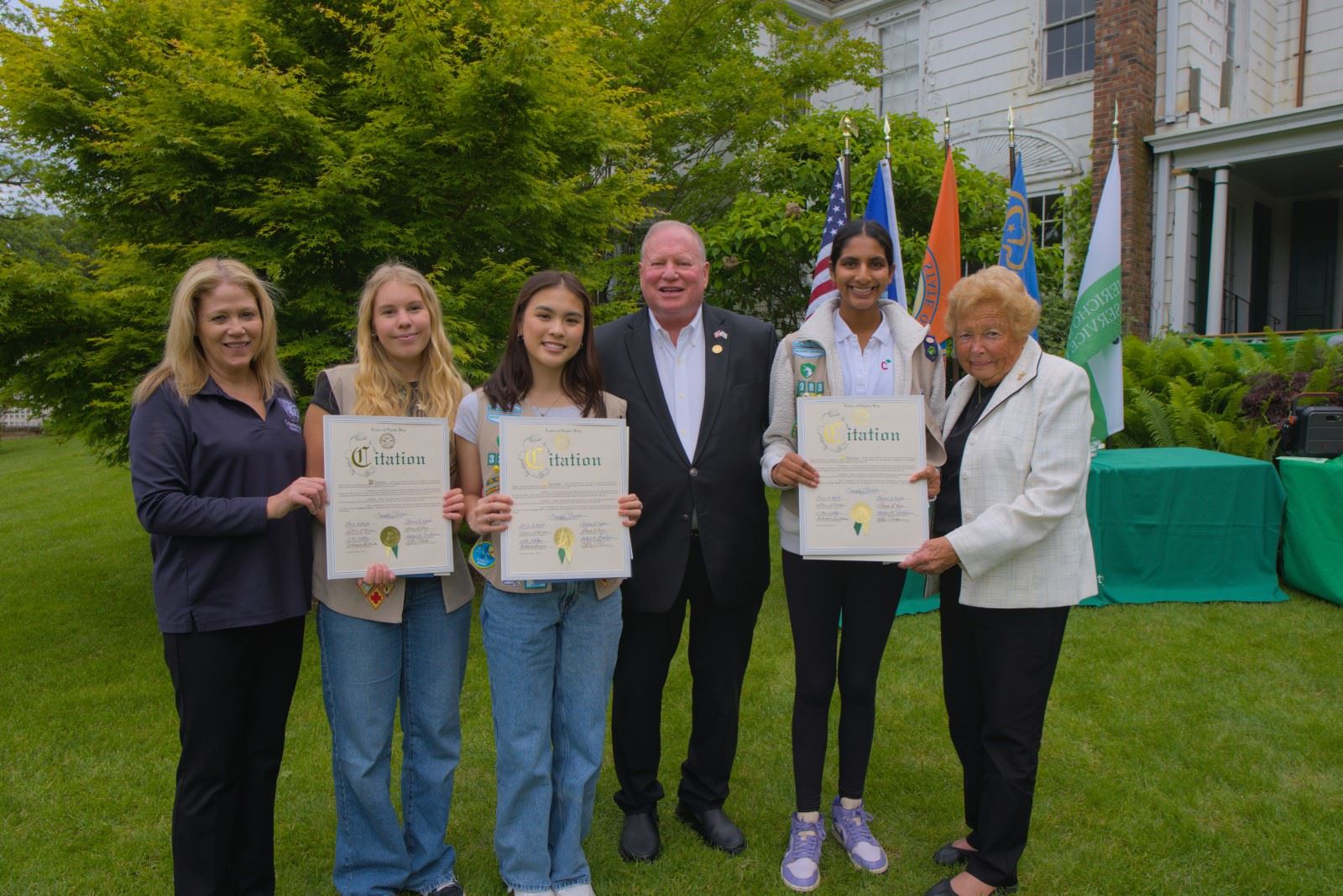 Girls Scout pic with Elected officials 2025