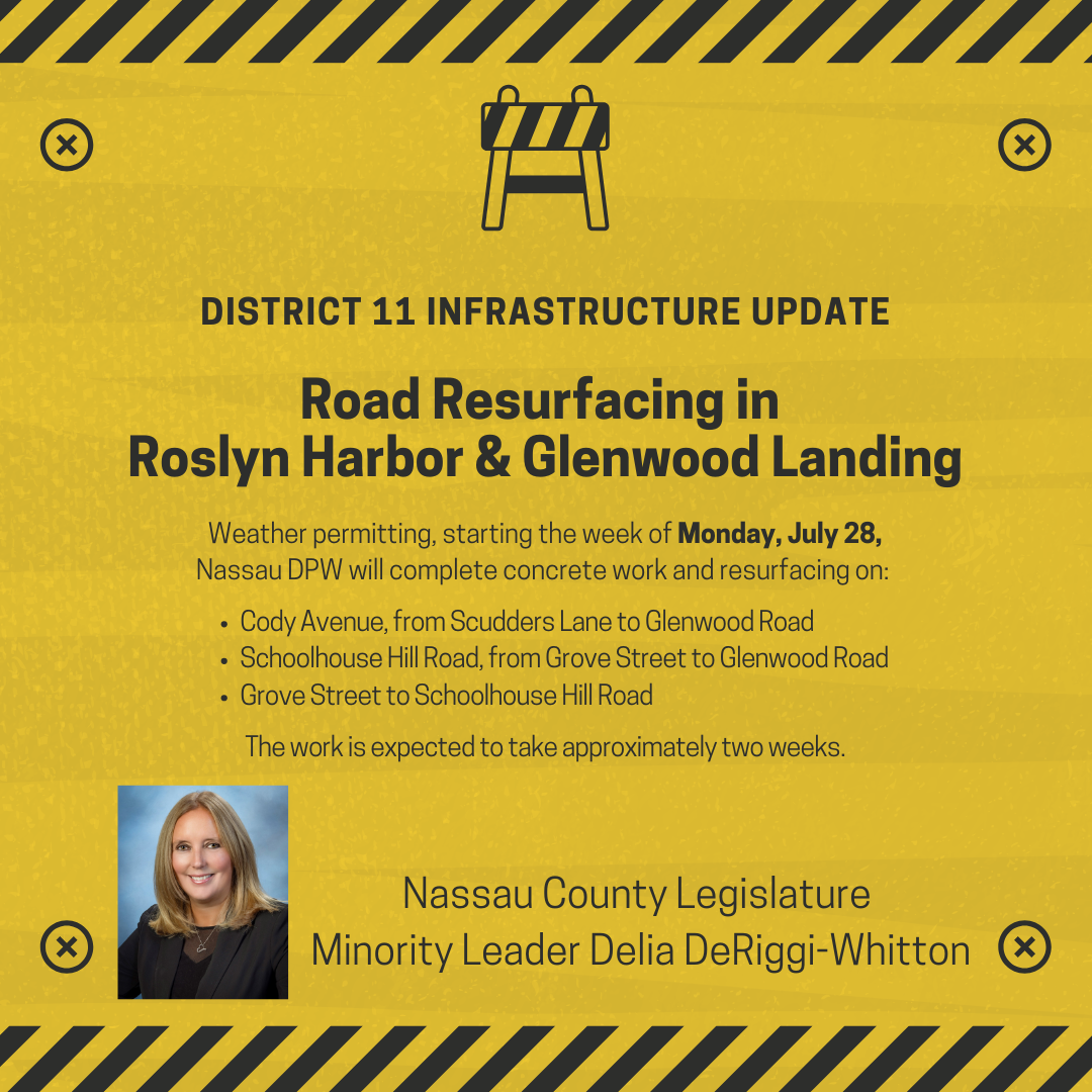 _Road Work Update - Glenwood Landing Roslyn Heights