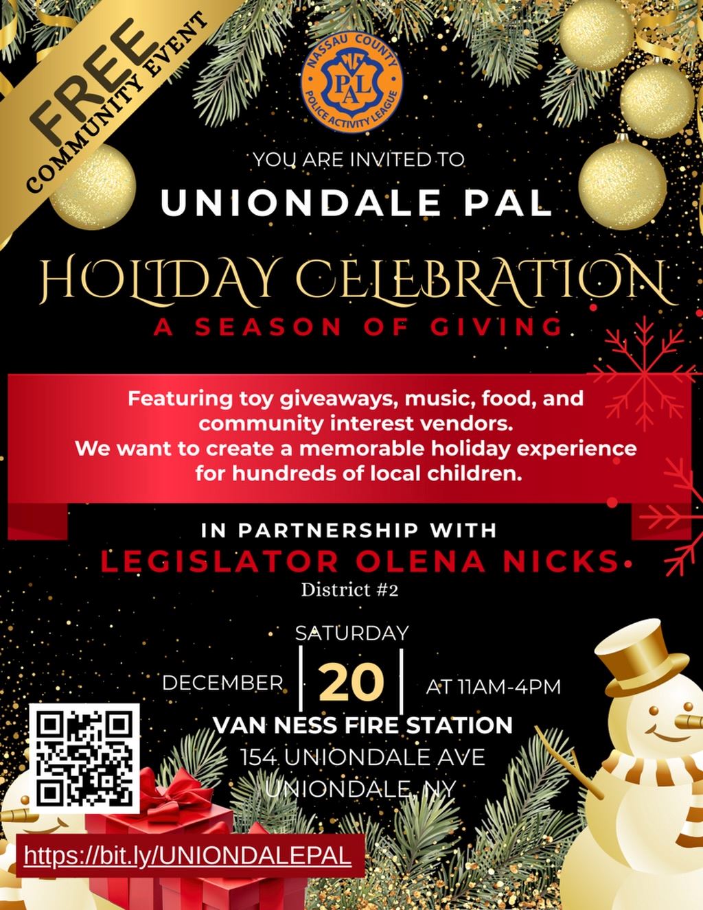 Uniondale PAL holiday celebration