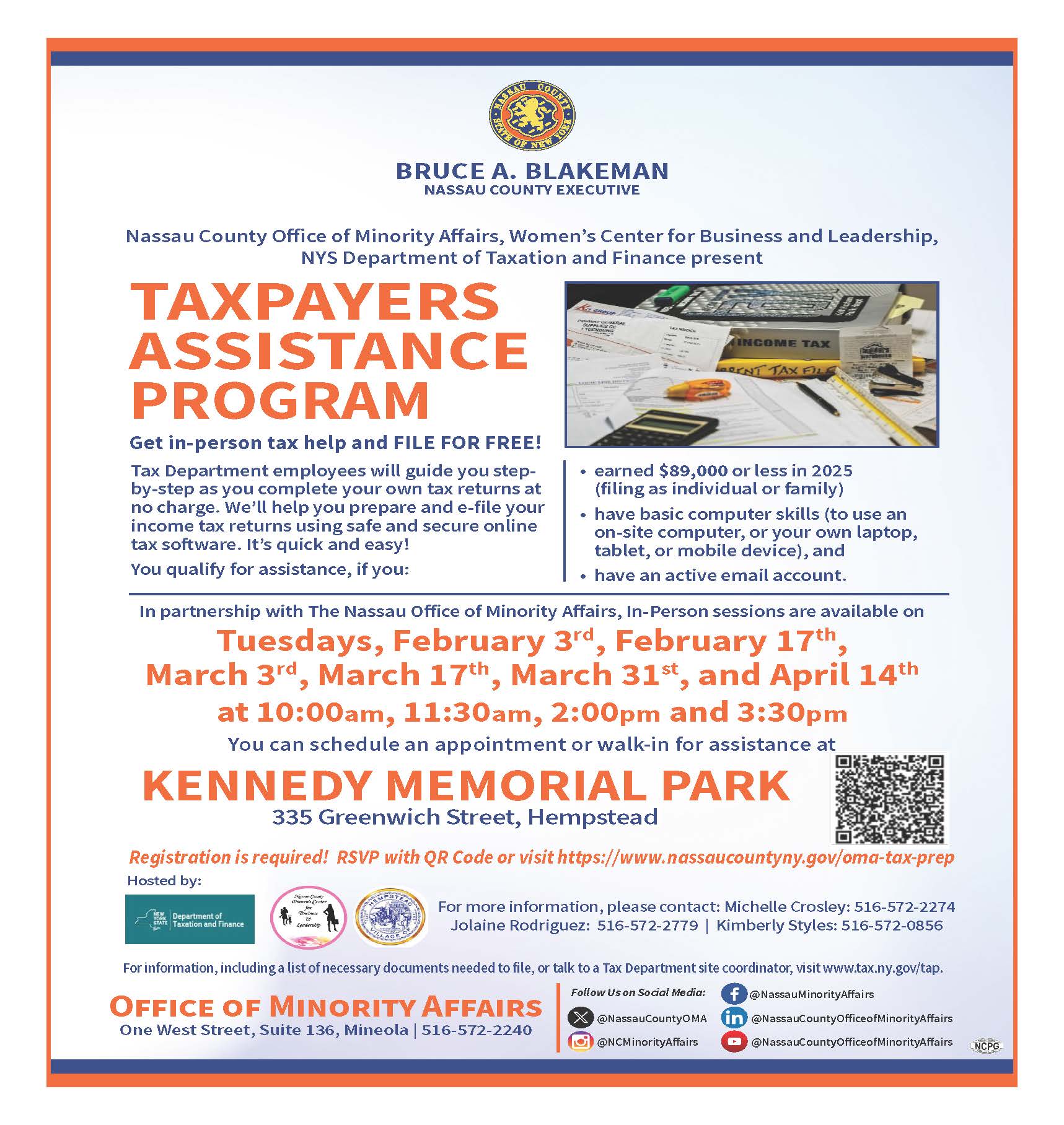 Taxpayers Assistance 2026 KENNEDY 8.5 x 11