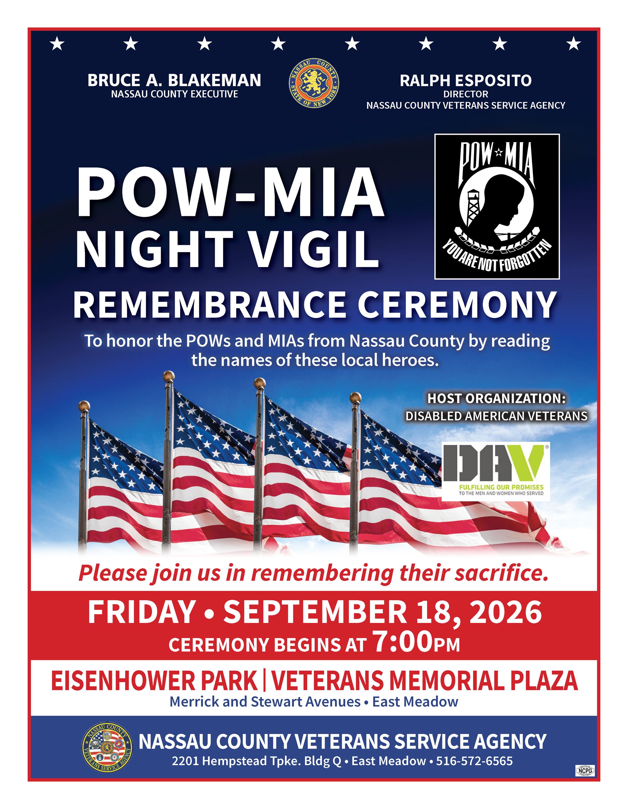 VSA POW MIA Night Vigil Flyer 2026
