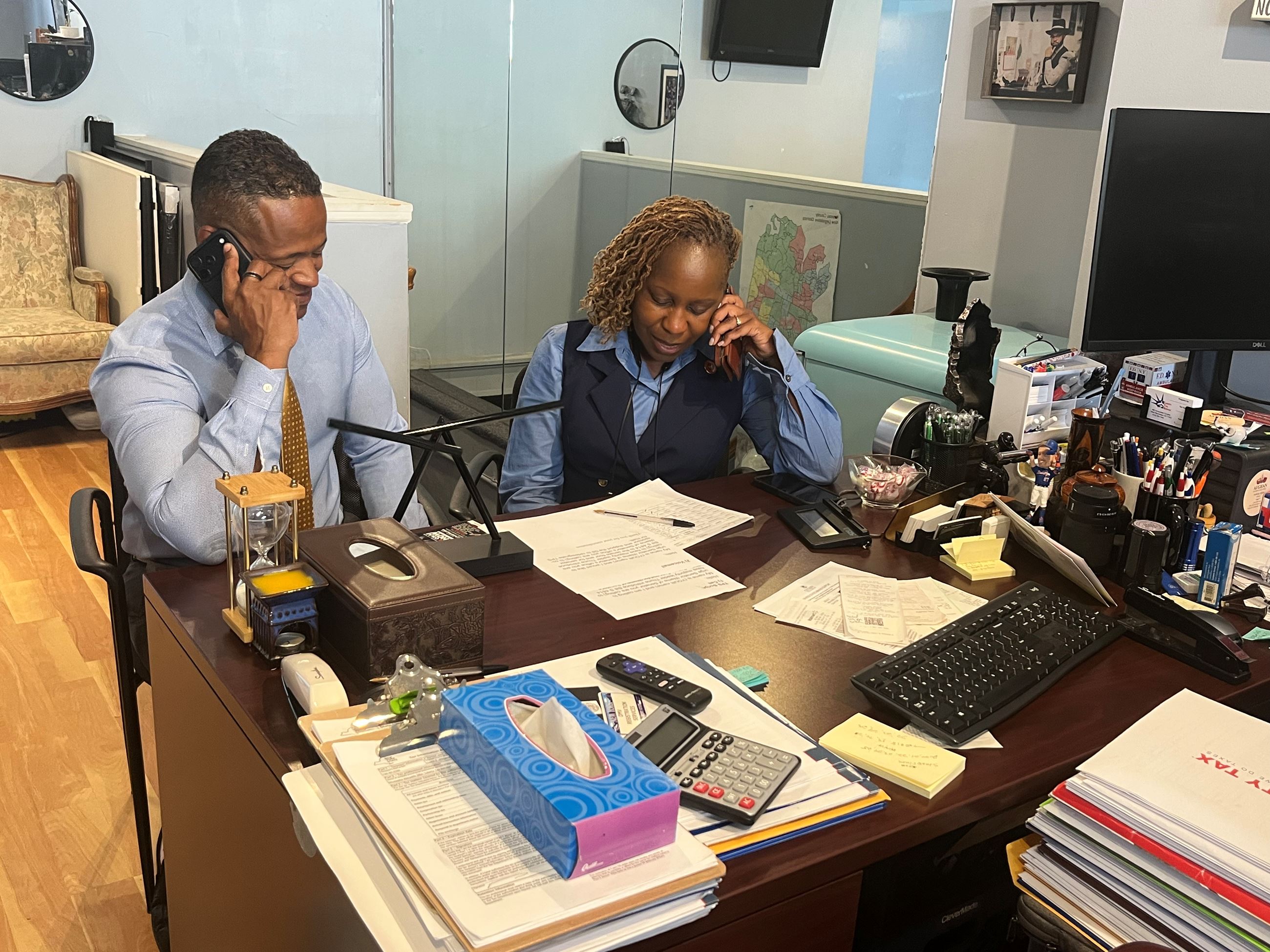 Solages and Russell - Haiti TPS phone bank - 2
