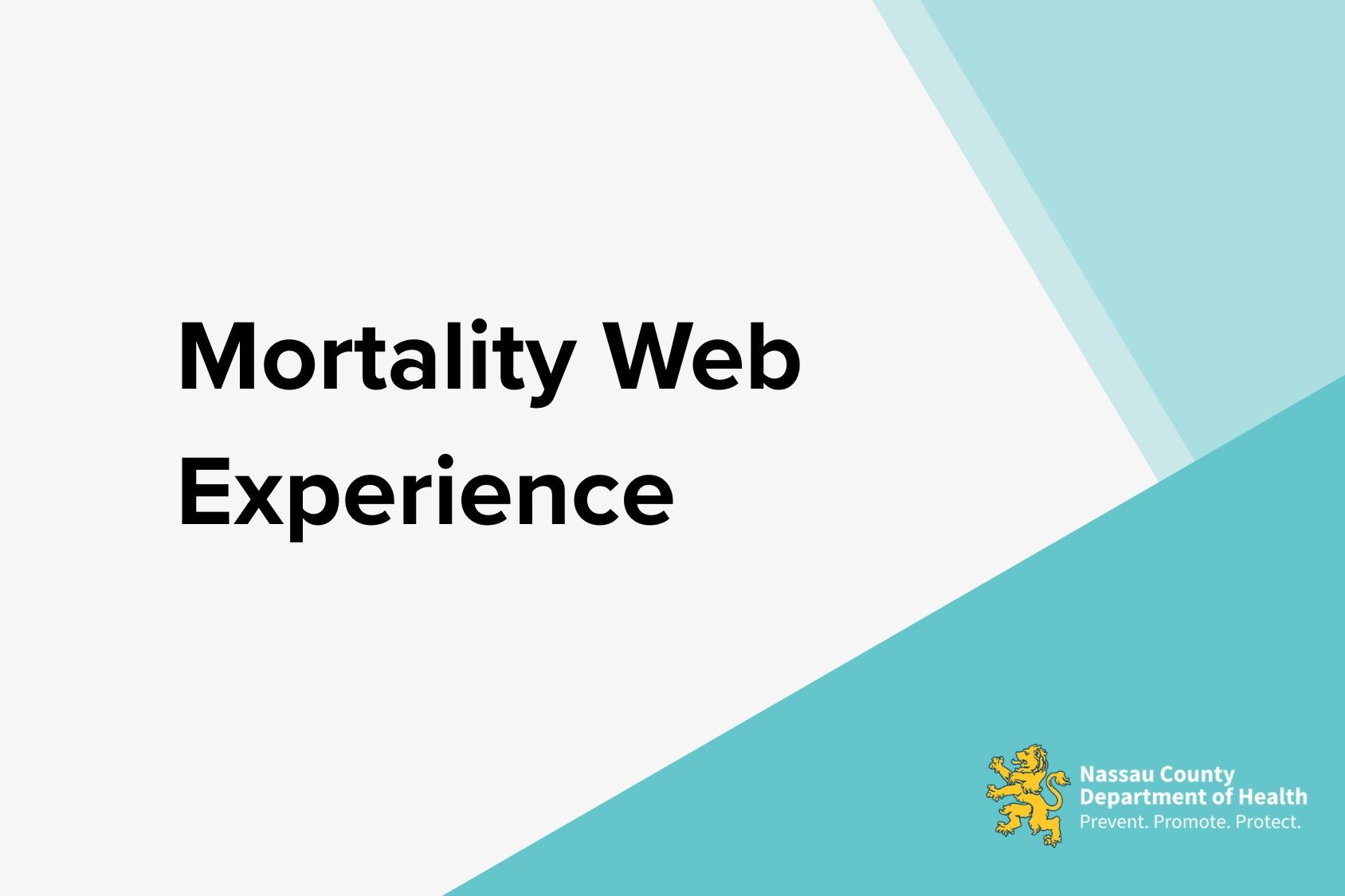 Mortality Web Experience
