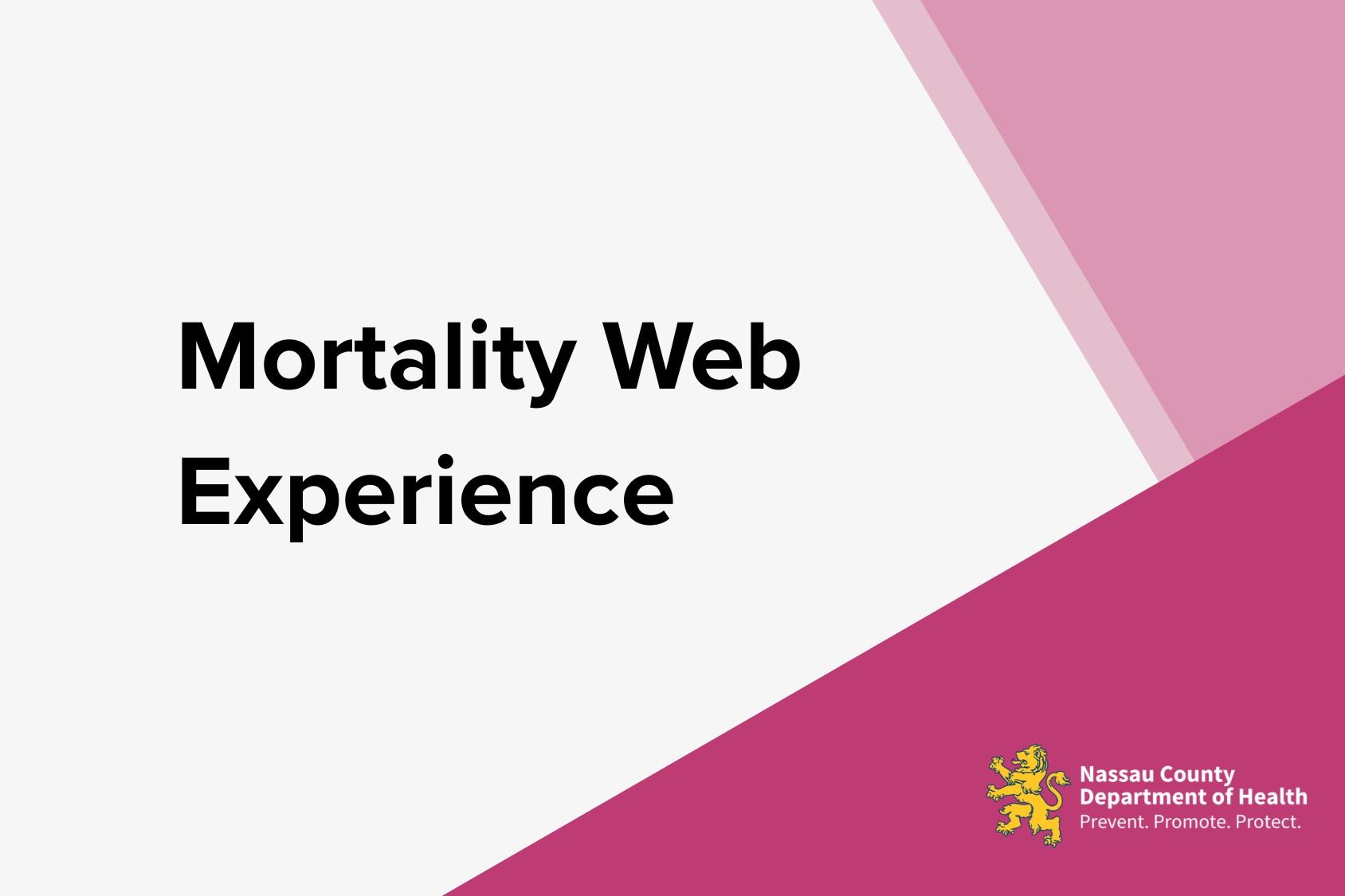 Mortality Web Experience