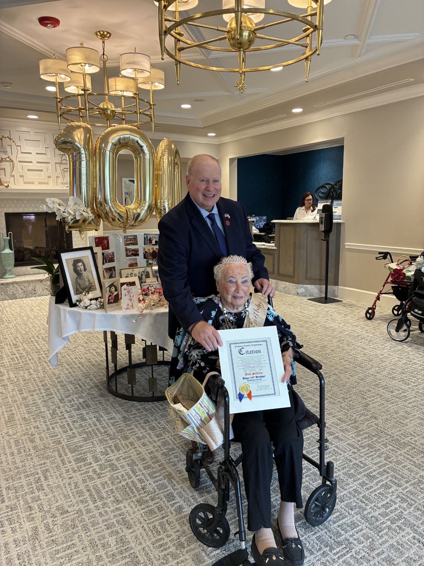 Deputy Minority Leader Drucker Celebrates Milestone Birthday of Jericho Centenarian Jean Silvers