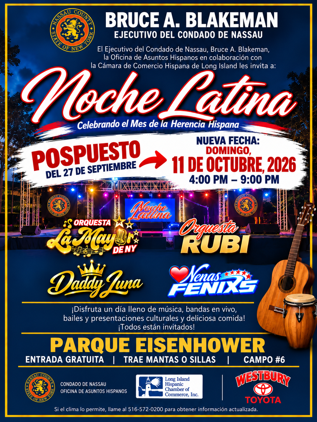 Noche Latina 2026 New Date Spanish