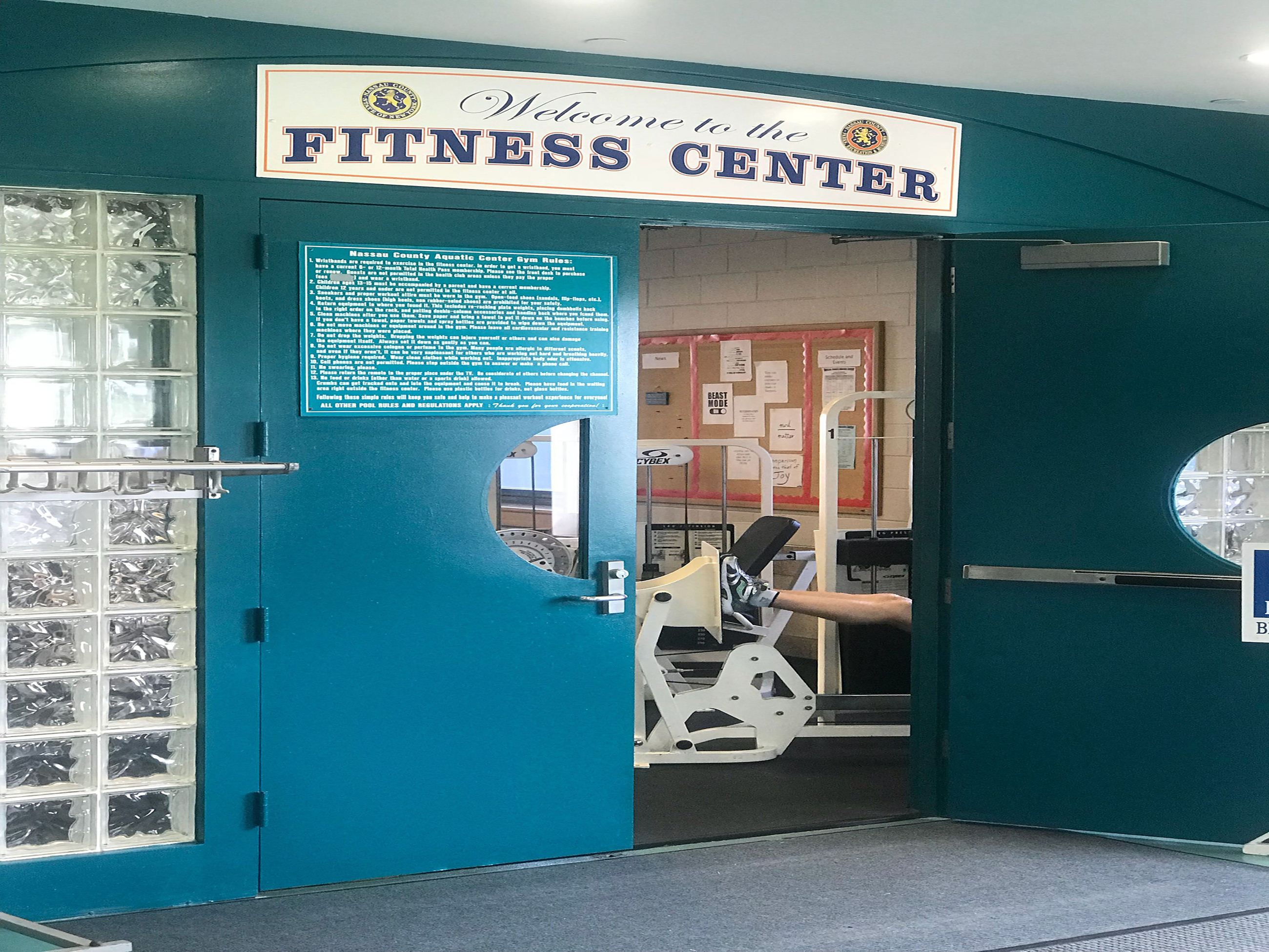 fitness center doors